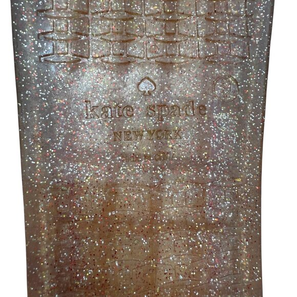 Kate Spade Splash Glitter Rubber Jelly Slip On Sandals Slides Women's Size 9 - Picture 10 of 10